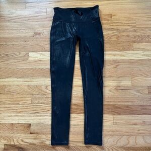 Spanx Faux Leather Legging Black Sz MP